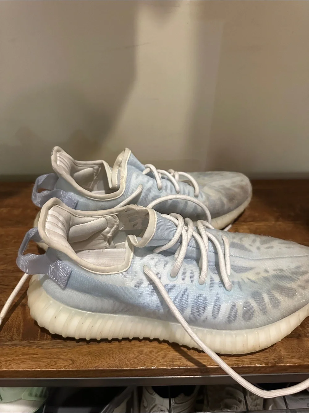 adidas Youth Athletic Sneakers in Light Blue and White